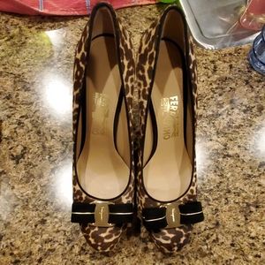 Farragamo leopard print calf hair